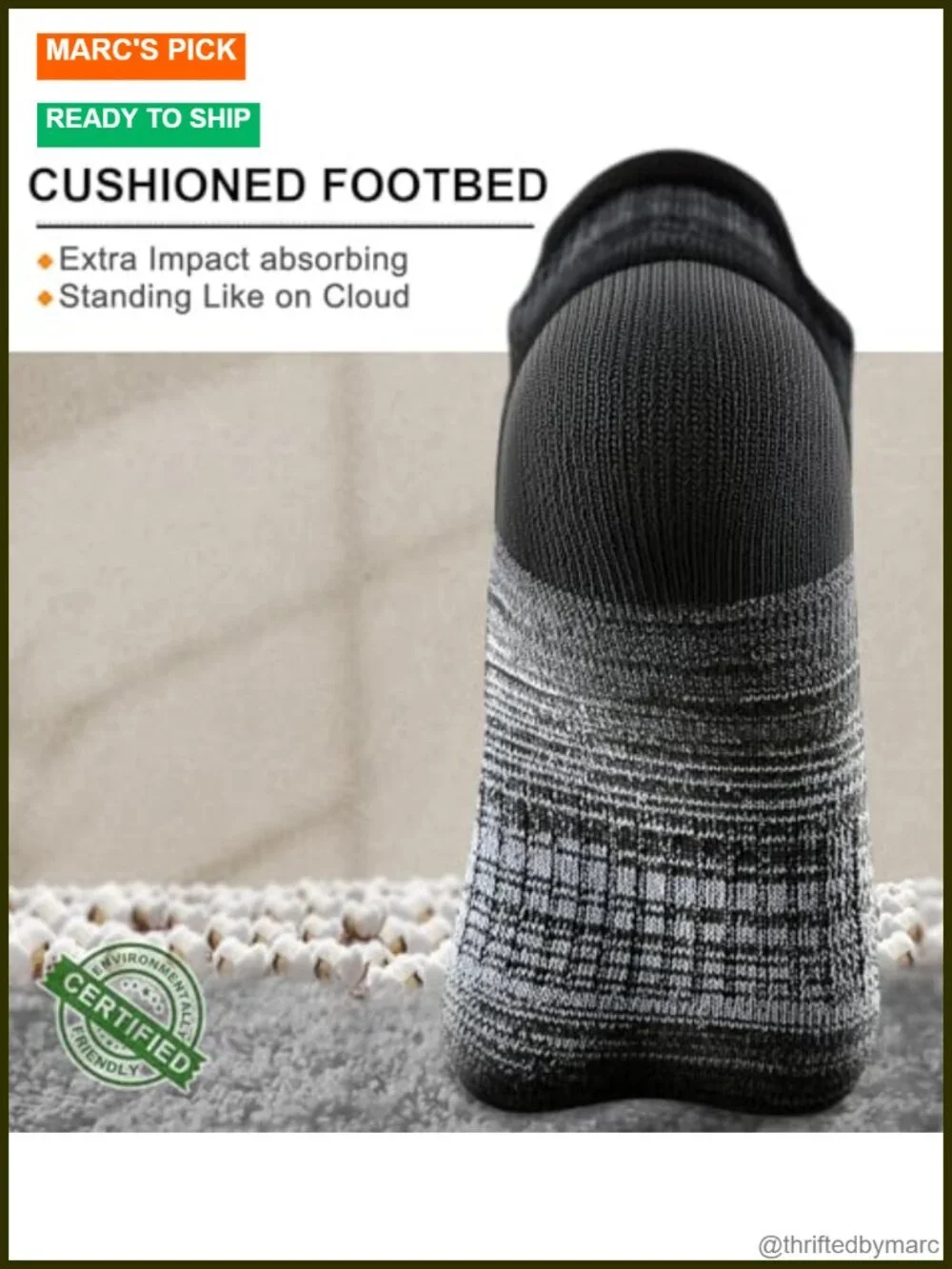 6 Pairs Mens Running Athletic Compression Ankle Socks Cushioned Arch Support